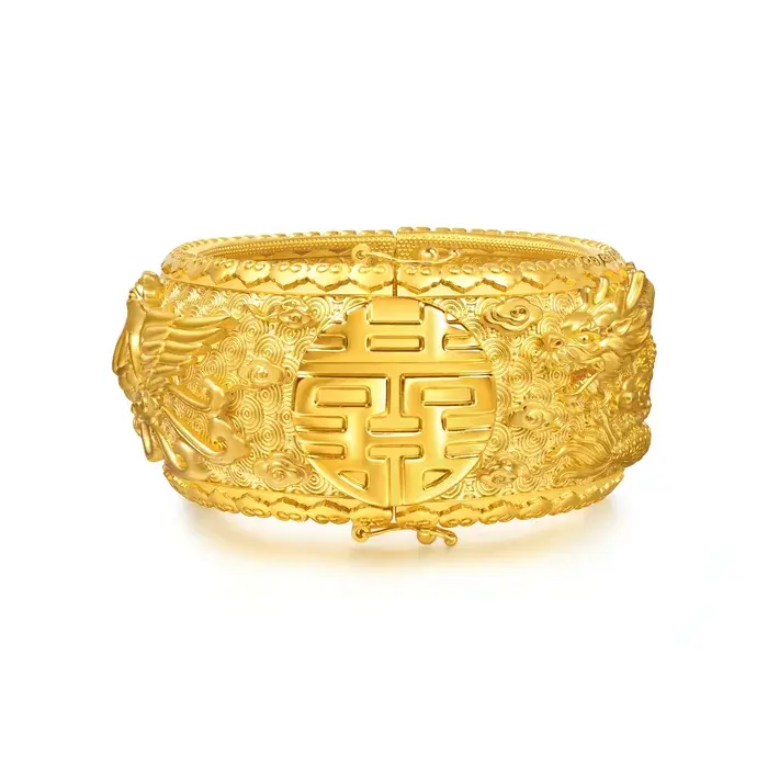 「龍鳳呈祥」999.9 足金手鐲